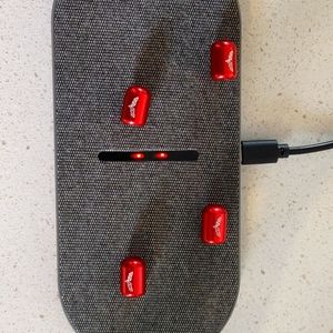 New Red Corvett Tire Valve Caps